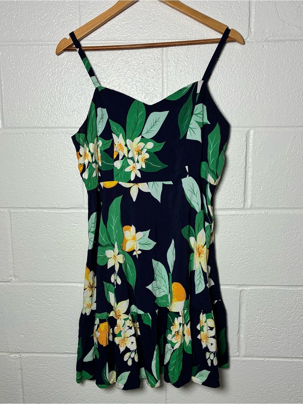 Old Navy blue floral cami dress